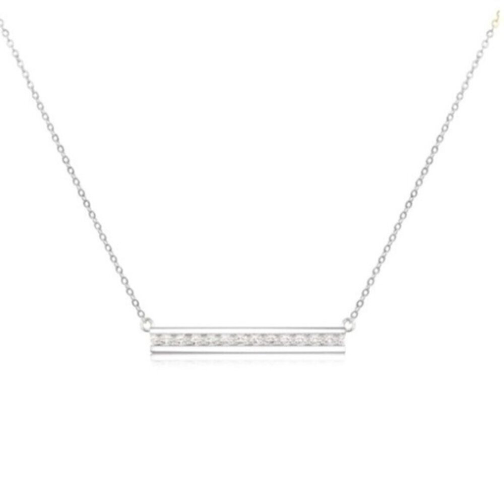 Diamond bar necklace - Picture 6 of 8